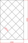 Lustro Glamour 1200mm x 2000mm faza 12mm