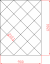 Lustro Glamour 900mm x 1200mm faza 12mm