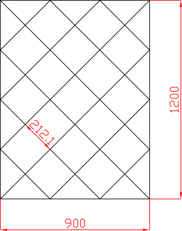 Lustro Glamour 900mm x 1200mm faza 12mm