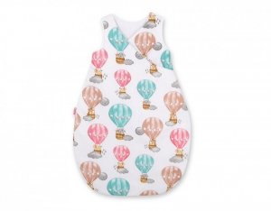 Śpiworek niemowlęcy całoroczny ocieplany 75 cm- kolorowe baloniki