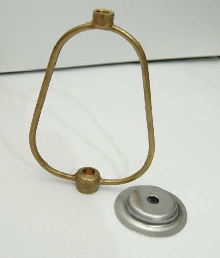 Wspornik klosza (H-14,5cm) + dekielek osadczy do klosza,lampy