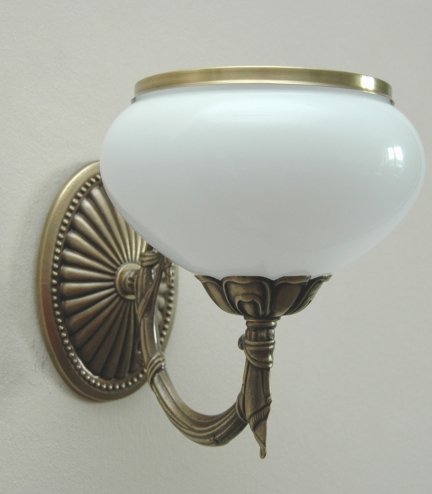  Kinkiet mosiężny,lampa ścienna z mosiądzu WKMS/783/1