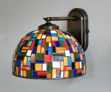  Lampa ścienna kinkiet witraż MOZA Ø23 na ramieniu