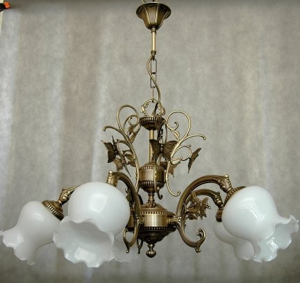 Żyrandol mosiężny,lampa wisząca mosiężna