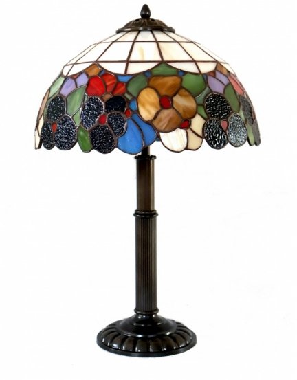 Lampka witrażowa nocna biurkowa WIOSNA H-48cm