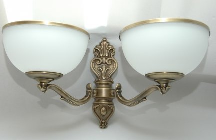 Kinkiet mosiężny,lampa ścienna z mosiądzu