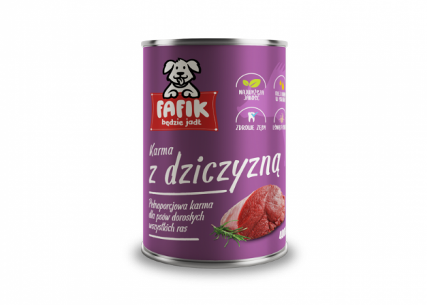 FAFIK karma mokra z dziczyzną 400 g