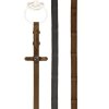 Wodze Dwustronne skórzane Stubben NT Extra Grip 9 stoperów hooks - brązowe