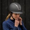 Kask jeździecki Horka Sparrow czarno-srebrny