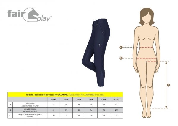 Bryczesy Damskie Fair Play LUISA biały 