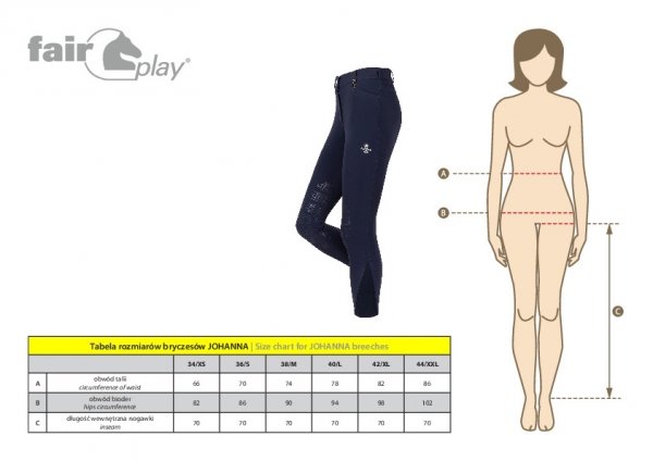 Bryczesy Damskie Fair Play JOHANNA FLEUR FS granatowy