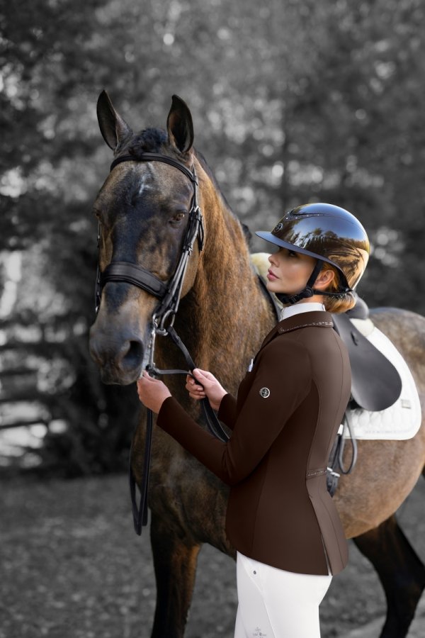 Kask Fair Play APOLEUS SHINY W-V szeroki daszek brązowy 