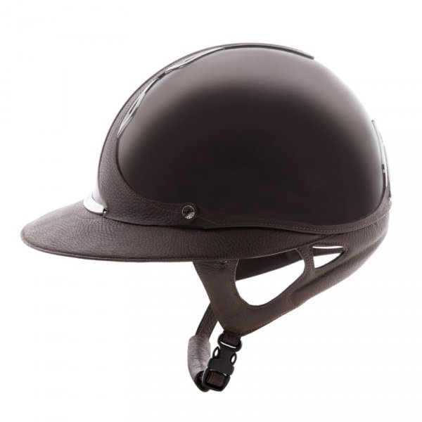 Kask Antares Premium Glossy Eclipse - szeroki daszek - Brązowy S