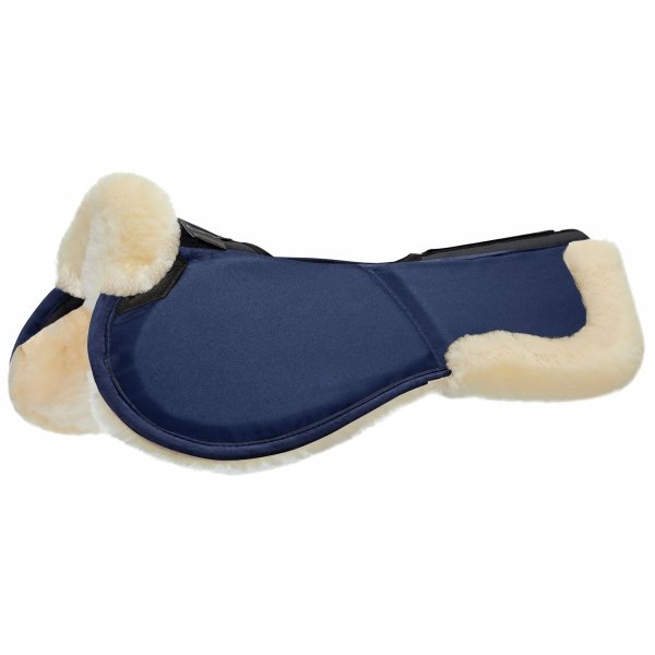 Podkładka Korygująca Pod Siodło z Kieszeniami i Naturalnym Futrem - Stubben Lambskin - szara