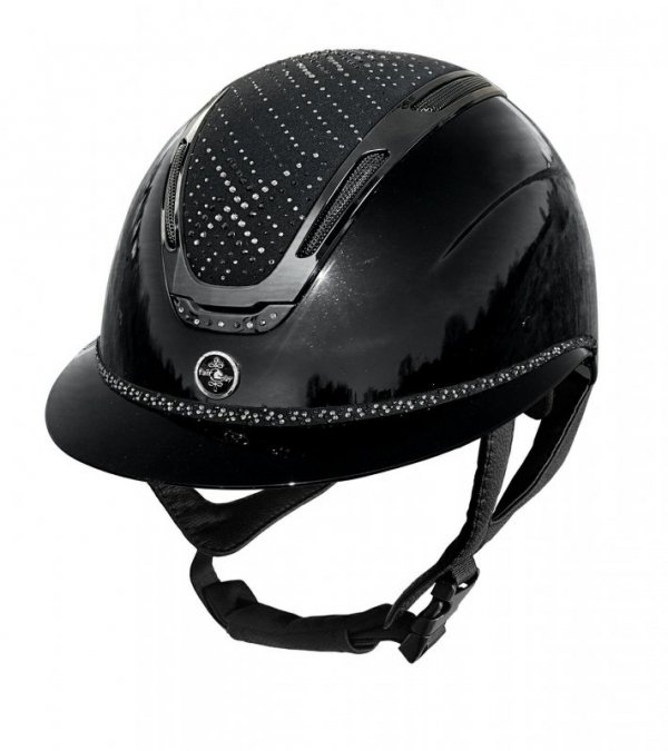 Kask z Szerokim Daszkiem Fair Play EQUILEUS W-V STELLIFY SHINY       czarny 