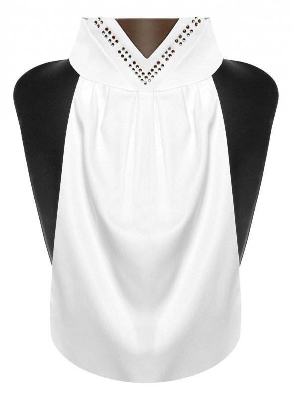Plastron Fair Play FAVEN biało-brązowy  L  (38-40 cm)