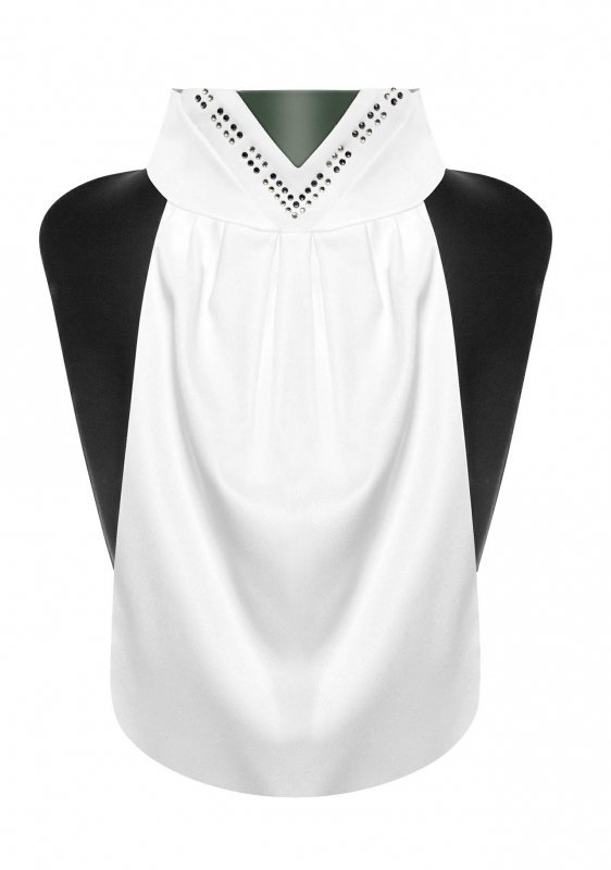 Plastron Fair Play FAVEN biało-ciemnoszałwiowy