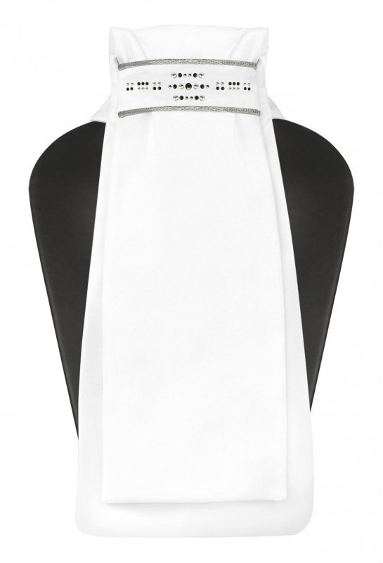 Plastron Fair Play GWEN biało-czarny  L (38-40  cm)