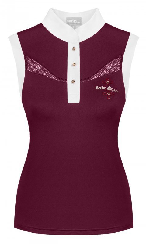 Koszulka Fair Play CECILE SL bordo ROSEGOLD