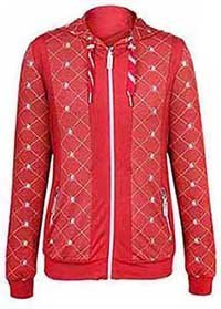 Bluza Jeździecka Damska Fair Play Molly czerwono-srebrny L/40