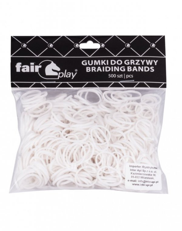Gumki do grzywy i ogona białe 500