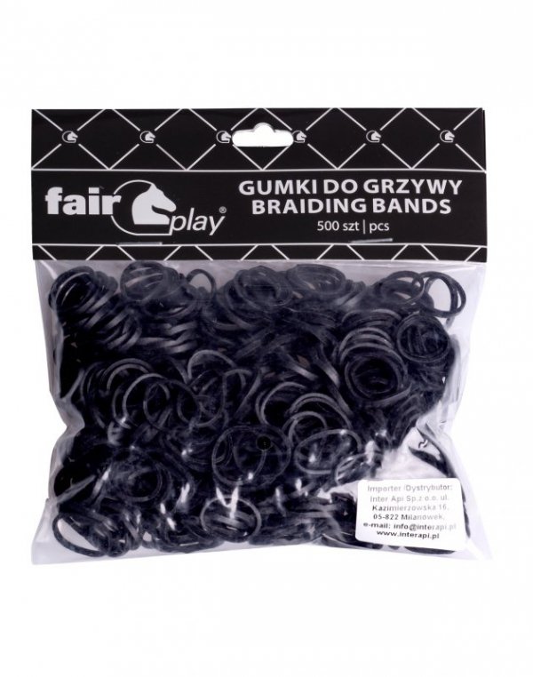 Gumki do grzywy i ogona czarne 500