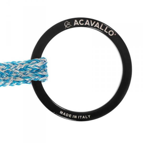 Wędzidło Syntetyczne Proste dla Wrażliwych Koni ACAVALLO JUMPE Alupro, czarny  125 mm