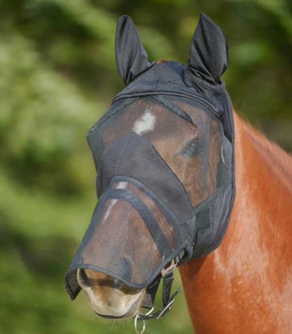 Maska przeciw owadom FLY BONNET Black