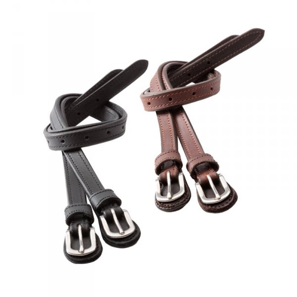 Paski do ostróg ze skóry olejowanej Kavalkade - czarne