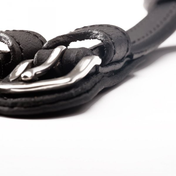 Paski do ostróg ze skóry olejowanej Kavalkade - czarne