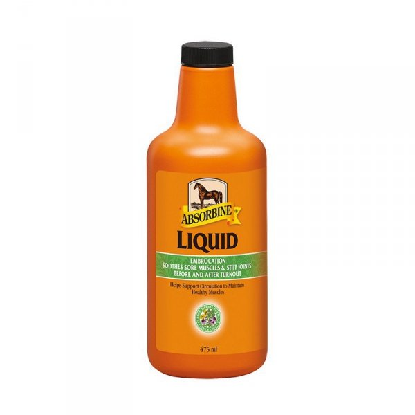 Absorbine Embrocation Liquid "VetLin" 475 ml – płyn rozgrzewający do masażu mięśni i stawów koni