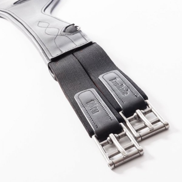 Popręg Anatomiczny Stabiliuzujący siodło - Kavalkade Atlas - skóra olejowana - czarny