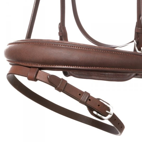 Ogłowie Anatomiczne Kavalkade "Everlyn" - Nachrapnik Angielski - Olejowana Skóra - brązowe