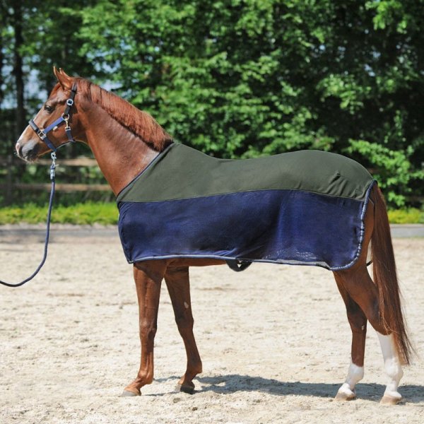 Derka przeciw Owadom &quot;Fly'n Fleece&quot; z polarową podszewką - zielono / granatowa