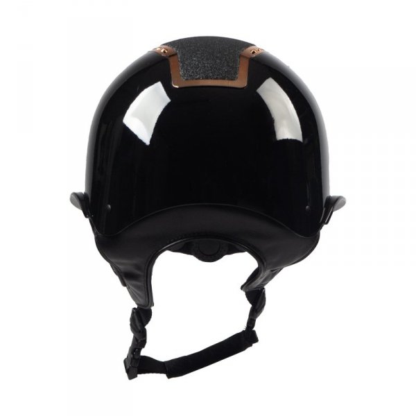 Kask z szerokim daszkiem HORKA Gaudi Glossy  - czarny / rose gold