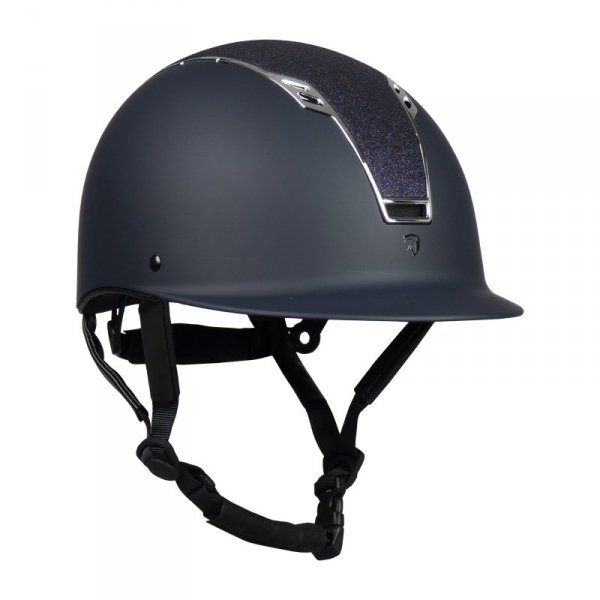 Kask jeździecki Sparrow niebiesko-srebrny Horka