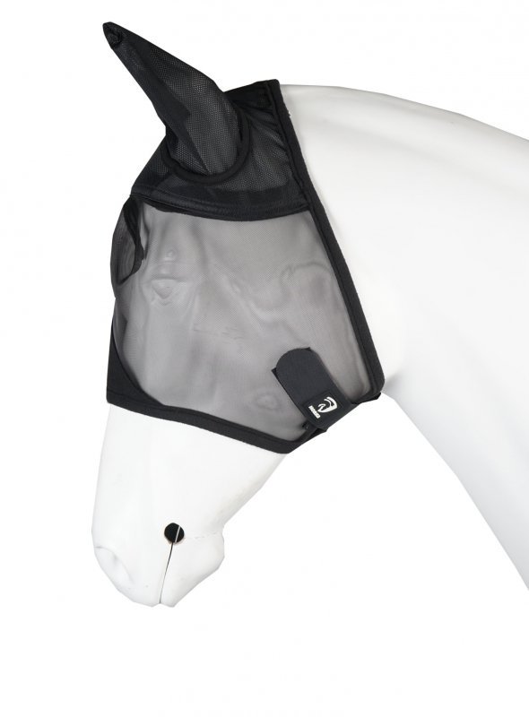 Maska przeciw muchom Horka UV Protection z daszkiem; czarny