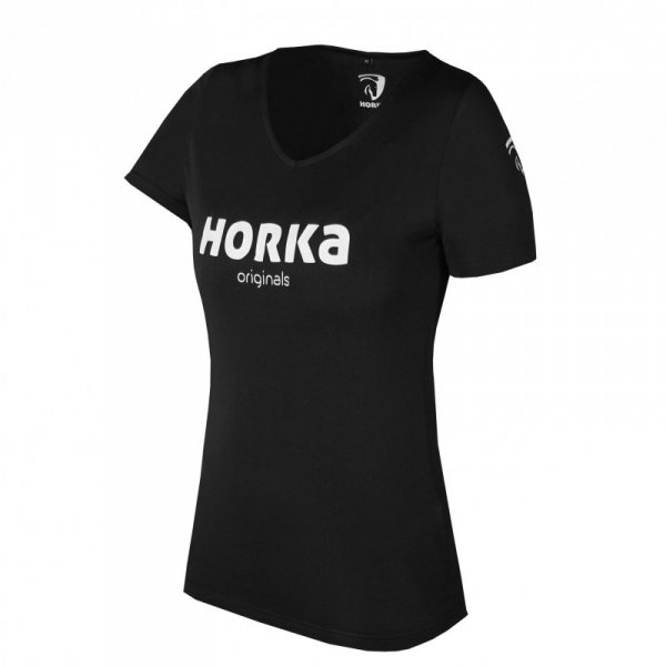 T-shirt jeździecki Horka Originals czarny