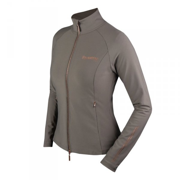 Bluza Jeździecka Damska Treningowa HORKA Excellence - beżowy / rosegold