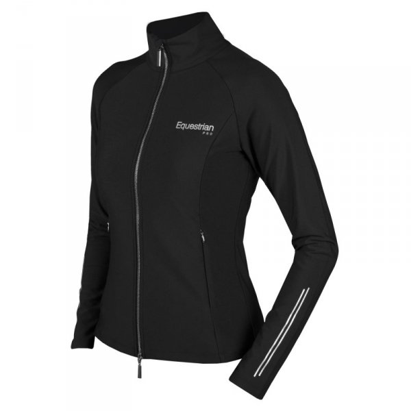 Bluza Jeździecka Damska Treningowa HORKA Excellence - czarny / silver