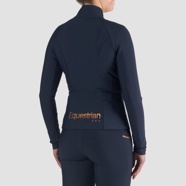Bluza Jeździecka Damska Treningowa HORKA Excellence - navy / rosegold