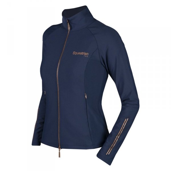 Bluza Jeździecka Damska Treningowa HORKA Excellence - navy / rosegold