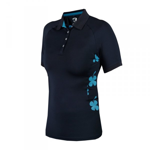 Polo damskie Horka Lucky Clover niebieskie