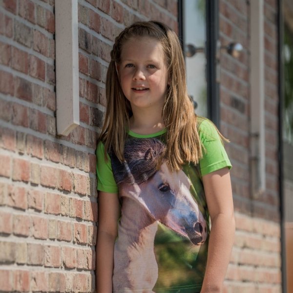 T-shirt jeździecki Horka Horsy zielony