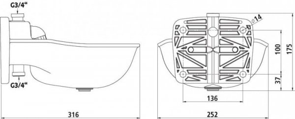 Poidło dla bydła i koni z zaworem rurowym, tworzywo sztuczne K75, 1/2", zielone, Kerbl