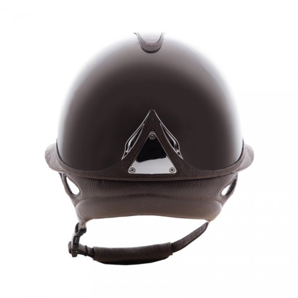 Kask Antares Premium Glossy Eclipse - szeroki daszek - Brązowy S
