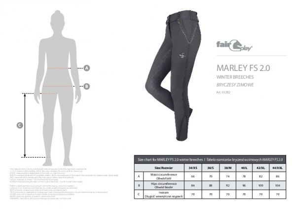 Bryczesy Damskie Zimowe Fair Play MARLEY FS 2.0 c.beżowy