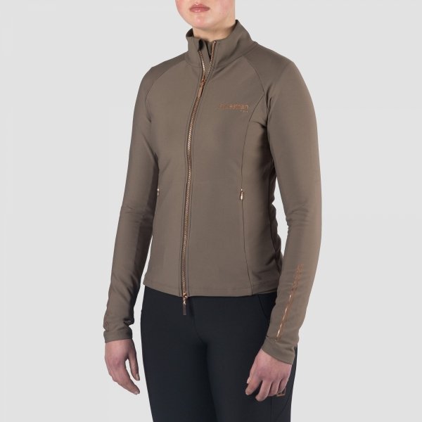 Bluza Jeździecka Damska Treningowa HORKA Exellence - beżowy / rosegold