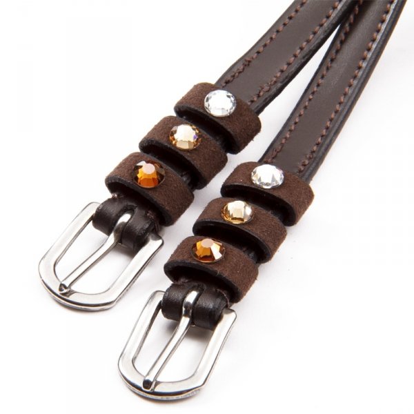 Paski do ostróg Kavalkade "Seasons Dream" - brązowy / brązowo - biały