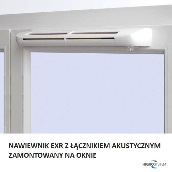 Nawiewnik higrosterowany EXR + łącznik akustyczny + okap standardowy - 5 kolorów